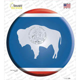 Wyoming State Flag Novelty Circle Sticker Decal