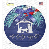 Oh Holy Night Manger Novelty Circle Sticker Decal
