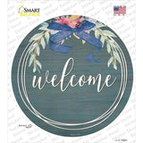 Welcome Wreath Novelty Circle Sticker Decal