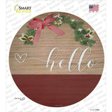 Heart Hello Novelty Circle Sticker Decal