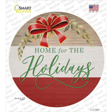 Home For The Holidays Novelty Circle Sticker Decal