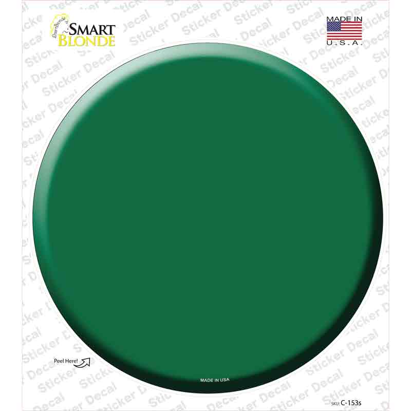 Green Novelty Circle Sticker Decal