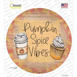 Pumpkin Spice Vibes Novelty Circle Sticker Decal