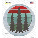 Three Trees Novelty Circle Sticker Decal