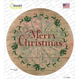 Merry Christmas with Santa Novelty Circle Sticker Decal