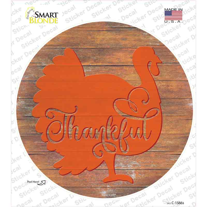 Thanksgiving Turkey Novelty Circle Sticker Decal