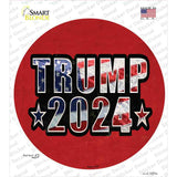 Trump 2024 American Flag Novelty Circle Sticker Decal