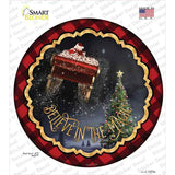 Believe in Magic Santa Novelty Circle Sticker Decal
