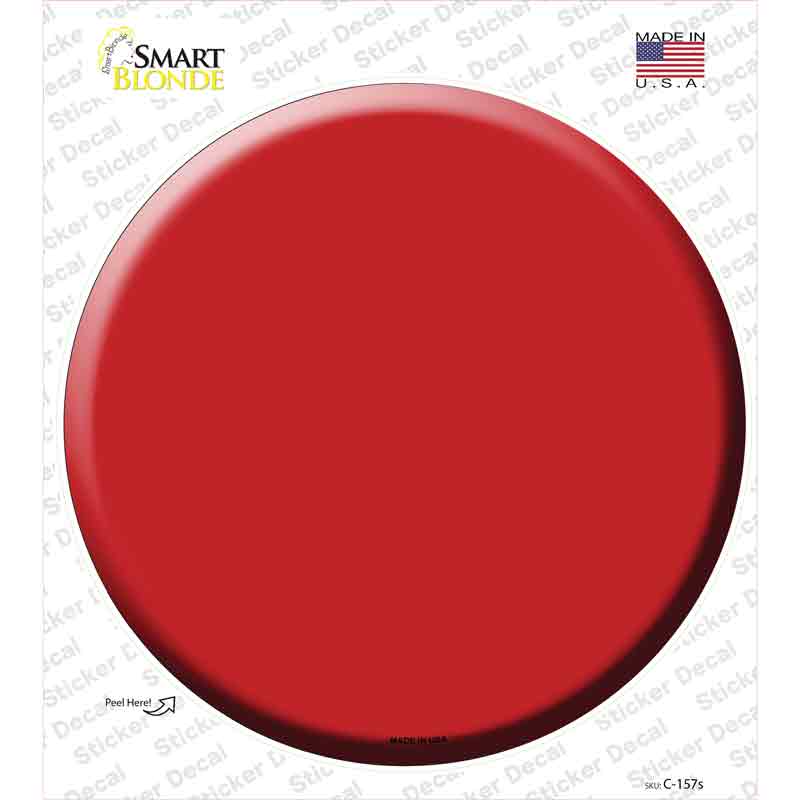 Red Novelty Circle Sticker Decal