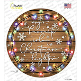 Christmas Lights Novelty Circle Sticker Decal