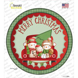 Merry Christmas Family Novelty Circle Sticker Decal