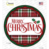 Merry Christmas Red and Green Novelty Circle Sticker Decal