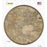 United States Map Novelty Circle Sticker Decal