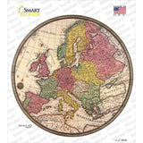 Europe Map Novelty Circle Sticker Decal
