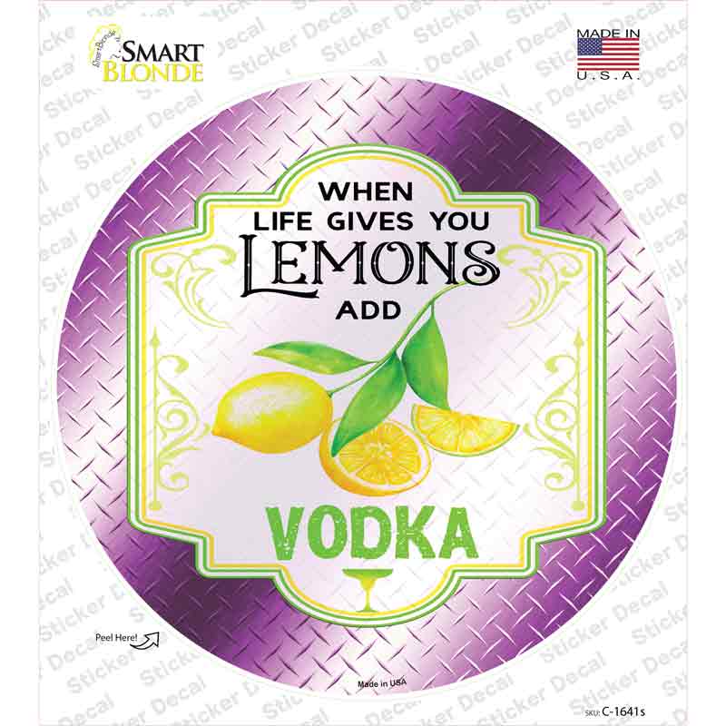 Add Vodka Purple Novelty Circle Sticker Decal