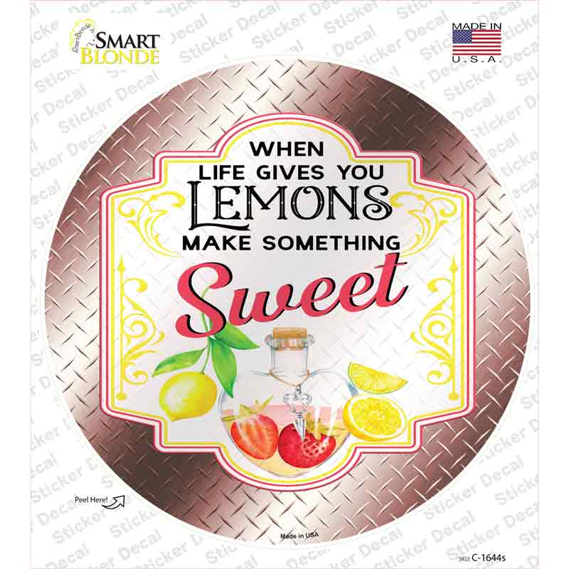 Make Something Sweet Burgundy Novelty Circle Sticker Decal