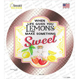 Make Something Sweet Burgundy Novelty Circle Sticker Decal