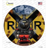 Railroad Crossing Train Novelty Circle Sticker Decal