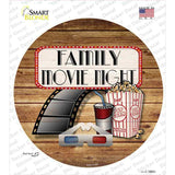 Family Movie Night Novelty Circle Sticker Decal