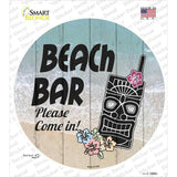 Beach Bar Tiki Novelty Circle Sticker Decal