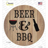 Beer And BBQ Novelty Circle Sticker Decal