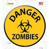 Danger Zombies Novelty Circle Sticker Decal