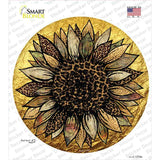 Western Sunflower Novelty Circle Sticker Decal