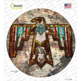 Western Phoenix Novelty Circle Sticker Decal