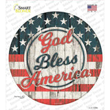 God Bless America Script Novelty Circle Sticker Decal