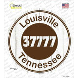 Louisville TN 37777 Brown Novelty Circle Sticker Decal