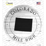 Colorado Mile High Novelty Circle Sticker Decal