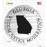 Georgia Wisdom Justice Moderation Novelty Circle Sticker Decal