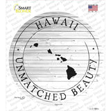 Hawaii Unmatched Beauty Novelty Circle Sticker Decal