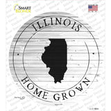 Illinois Home Grown Novelty Circle Sticker Decal
