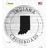Indiana Crossroads Novelty Circle Sticker Decal