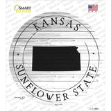 Kansas Sunflower State Novelty Circle Sticker Decal