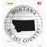 Montana Big Sky Country Novelty Circle Sticker Decal