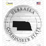 Nebraska Cornhusker State Novelty Circle Sticker Decal