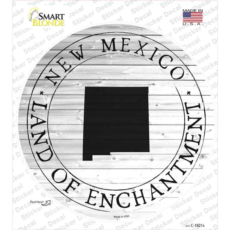 New Mexico Land Of Enchantment Novelty Circle Sticker Decal