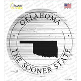 Oklahoma Sooner State Novelty Circle Sticker Decal