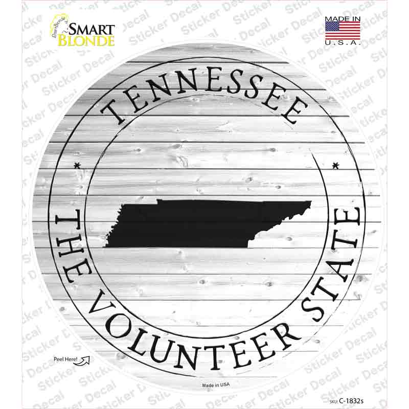 Tennessee Volunteer State Wholesasle Novelty Circle Sticker Decal
