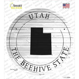 Utah Beehive State Novelty Circle Sticker Decal