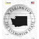 Washington Evergreen State Novelty Circle Sticker Decal