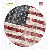 American Flag Smudged Rusty Novelty Circle Sticker Decal