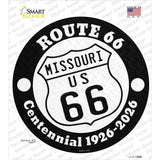 Missouri Route 66 Centennial Novelty Circle Sticker Decal