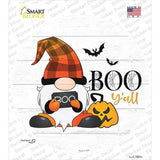 Boo Yall Spooky Gnome Novelty Circle Sticker Decal