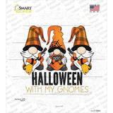 Halloween With My Gnomies Novelty Circle Sticker Decal