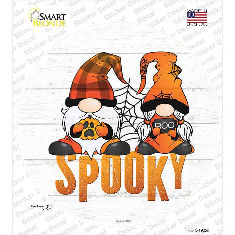 Spooky Gnomes Novelty Circle Sticker Decal