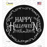 Happy Halloween Black Novelty Circle Sticker Decal