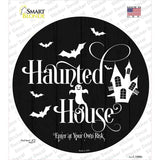 Haunted House Novelty Circle Sticker Decal